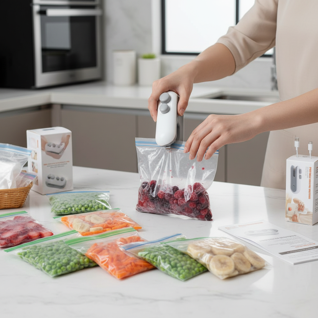 Sealing frozen food bag