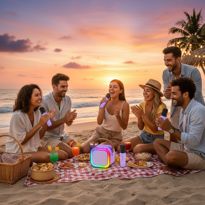 Beach picnic with friends