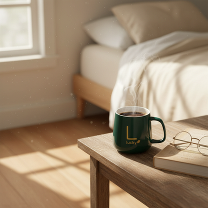 Cozy morning coffee moment